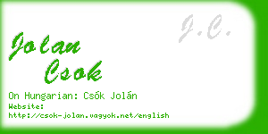 jolan csok business card